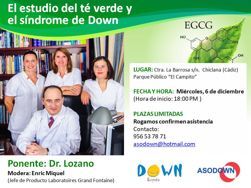 DownEspana's tweet photo. ¿Queréis conocer más sobre los efectos del té verde en las personas con #síndromeDown? ¡No te pierdas esta presentación en Chiclana! https://t.co/7BZVwxZ0KF