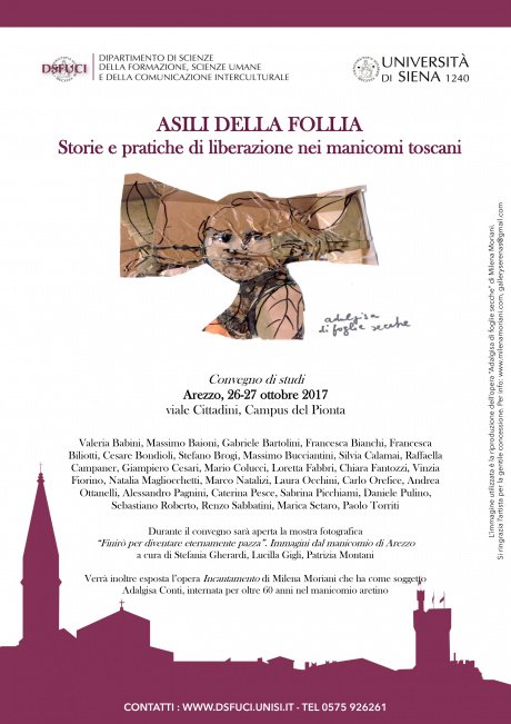 unisiena's tweet photo. 26-27/10. #Arezzo: convegno di studi "Asili della follia. Storie e pratiche di liberazione nei manicomi toscani".
https://t.co/YsiRkDyMEn https://t.co/l8cQGXRrv9