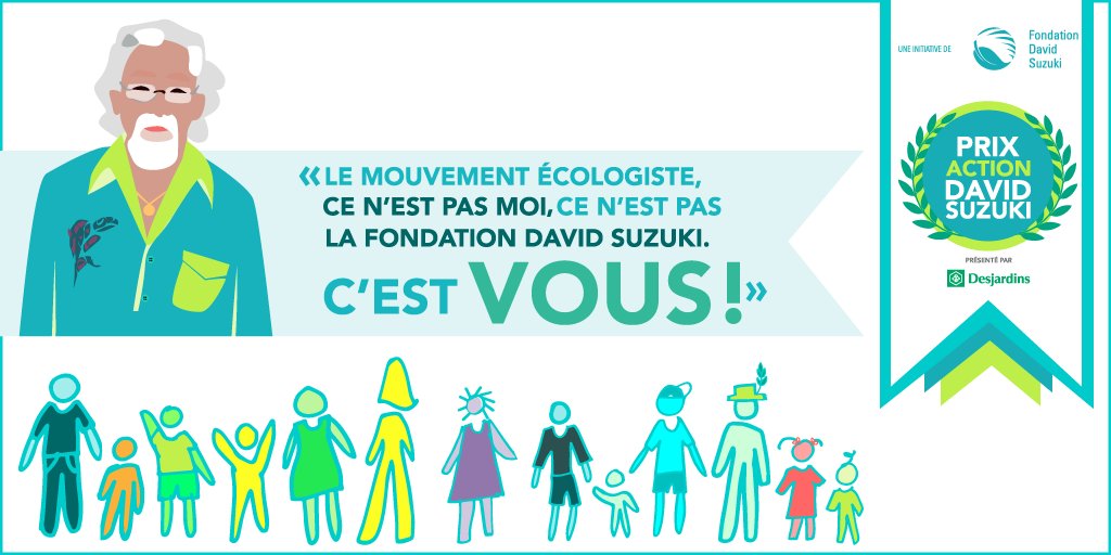FondDavidSuzuki's tweet photo. Deviens le gagnant du #PrixAction et gagne 4000$ offerts par @MvtDesjardins ! https://t.co/Qo08vDm6Xx @ReseauUQ @UMontreal @USherbrooke https://t.co/PtrPMqeetr