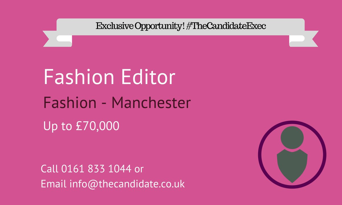 thecandidateuk's tweet photo. Are you a #fashion expert &amp; a #marketing genius? Become Fashion #Editor for a brand in #Cheshire! https://t.co/b2HKnudjZT #TheCandidateExec https://t.co/U1gqF20Gtw