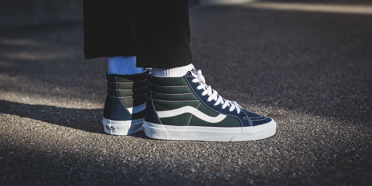 vans sk8 hi dress blue