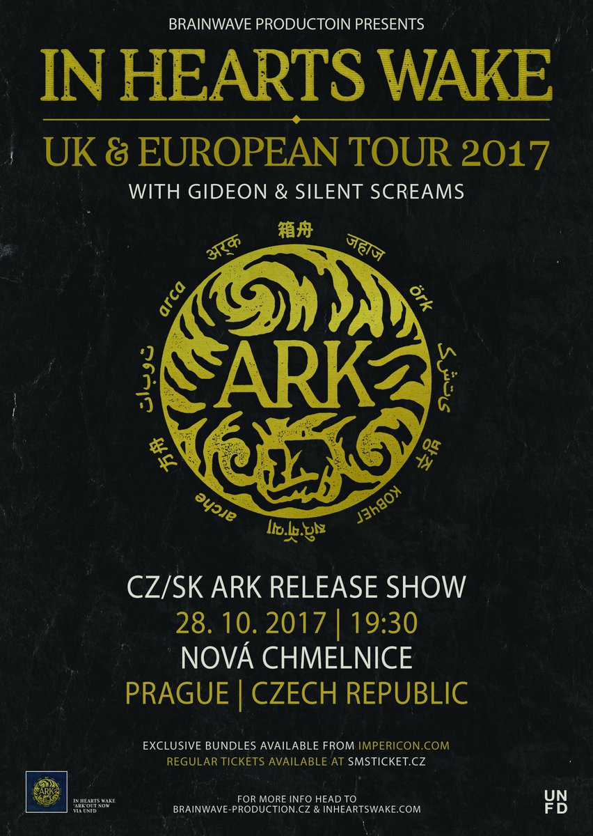 BrainWaveProd's tweet photo. Less than one week to show at Prague of @inheartswake  and @GideonAL! Tickets: https://t.co/3aQsHZ4DaL https://t.co/AU6j2i1LEy