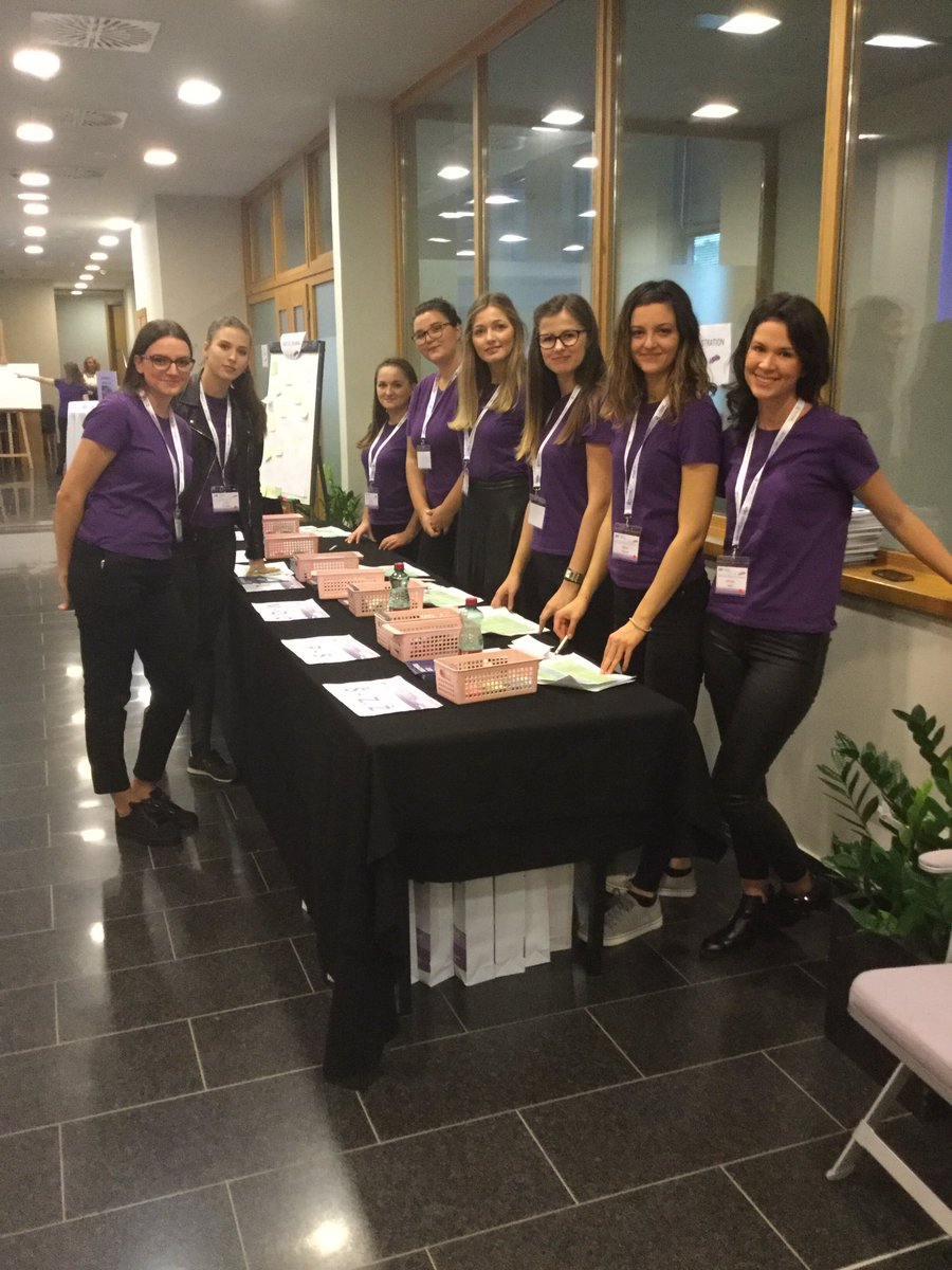 ATEE2017's tweet photo. Should you need any help or additional information, you can find and talk to our volunteers wearing violet T-shirts #atee2017#Dubrovnik#foozos#students https://t.co/5n4TLm2QjM