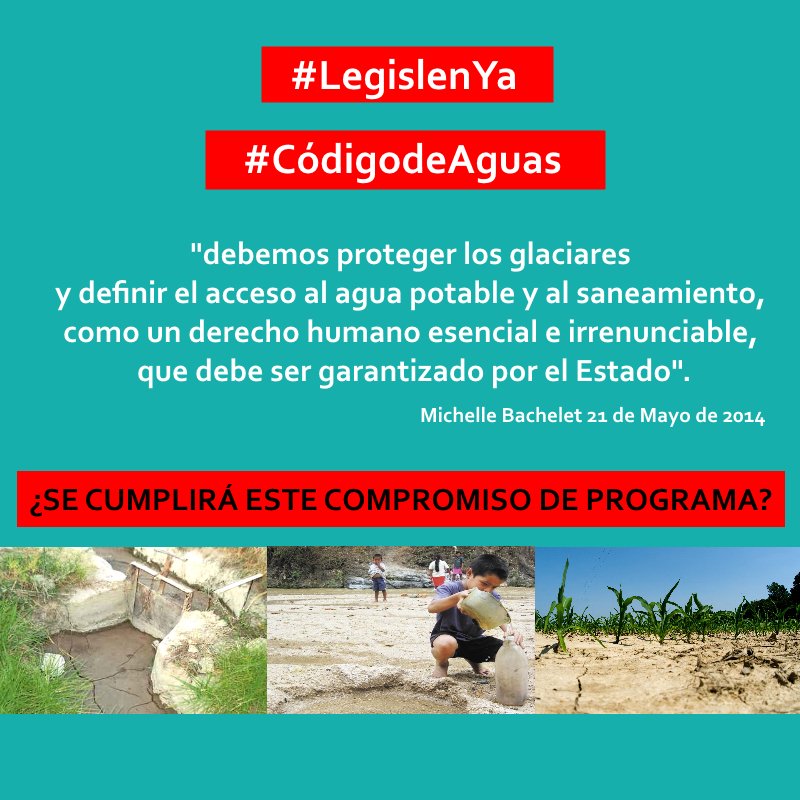 ONG_CHS's tweet image. RT ¿Sabías que la ref. al #CódigodeAguas lleva 6 años en el congreso? #LegislenYa @MinagriCL @felipeharboe @PGarciaRuminot @GobiernodeChile
