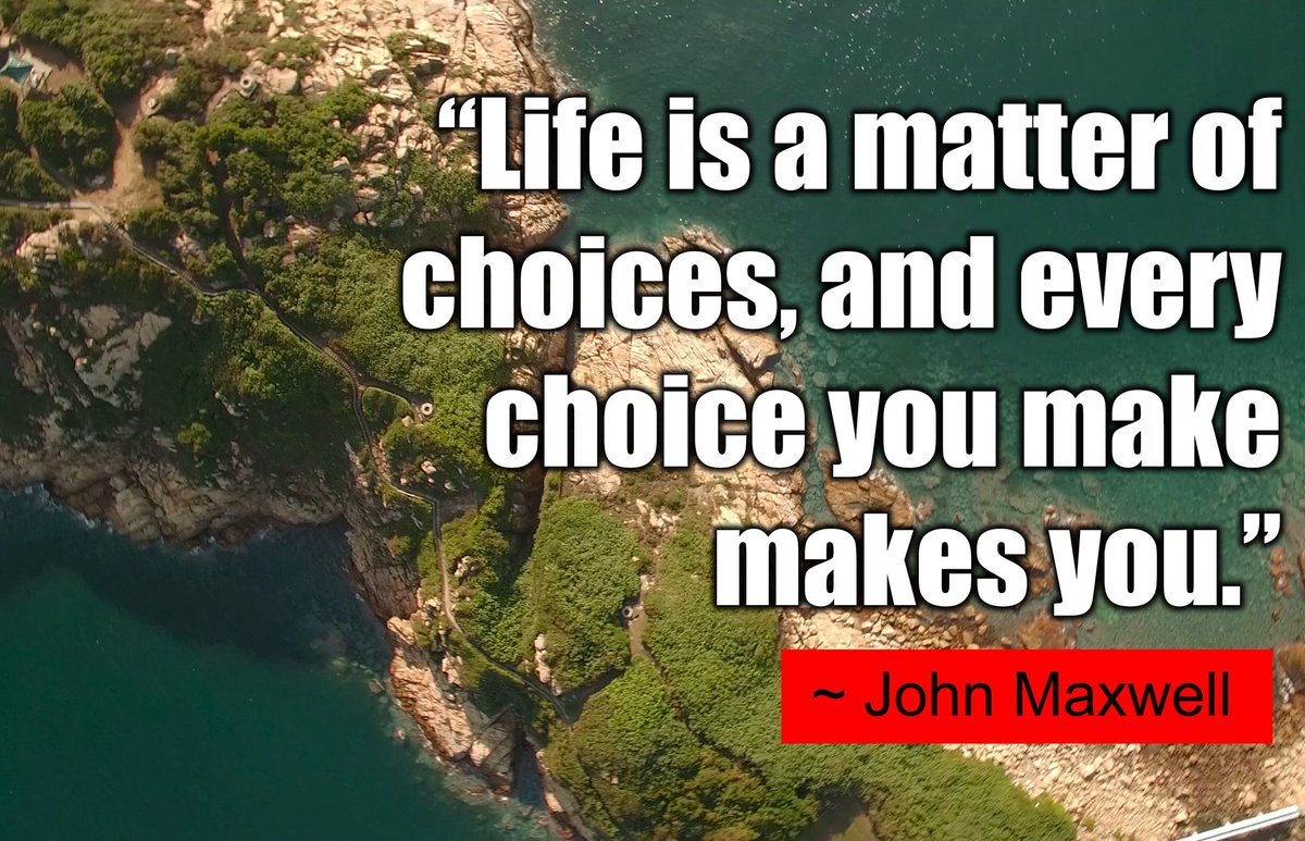 awaremagic's tweet photo. “Life is a matter of choices, and every choice you make makes you.”
~ John Maxwell
#positivequote
#AnthonyWareEntertainment https://t.co/v0lN10B7dY
