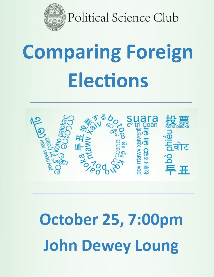 UVMPolsClub's tweet photo. Time: Wednesday, October 25, 7:00 pm
Place: John Dewey Lounge
Featuring: Professor Mathew Carlson and Caroline Beer https://t.co/ckEMTgpilb