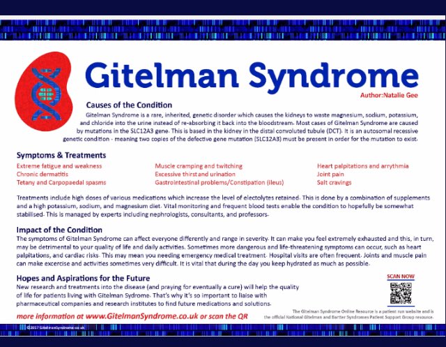gitelmansuk's tweet image. #CRDN2017 #GitelmanSyndrome #raredisease