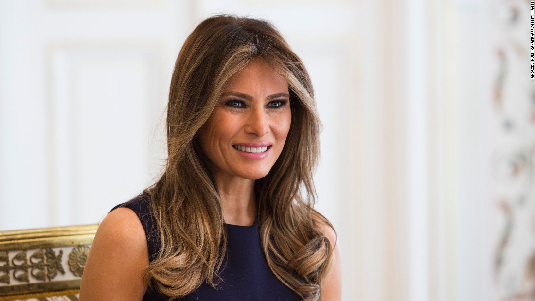 CNNPolitics's tweet photo. First lady Melania Trump is set to address bullying in a surprise trip to Michigan today https://t.co/oOtTZNGQHL https://t.co/kfv3GbhVZk