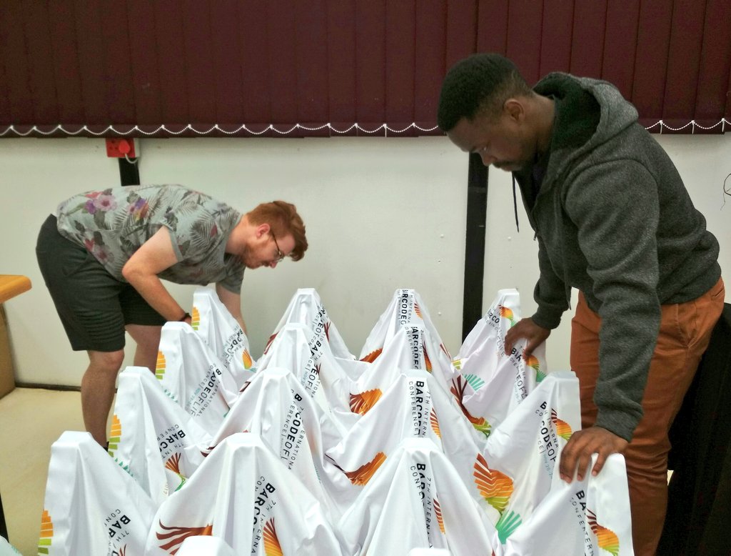 DNABarcodes's tweet photo. Our #IBOL2017 banner wall has arrived 🙌. Get those selfie sticks ready😎💃📷!!!
#selfie #excited #Africa #SouthAfrica https://t.co/Z8pJelkhTD