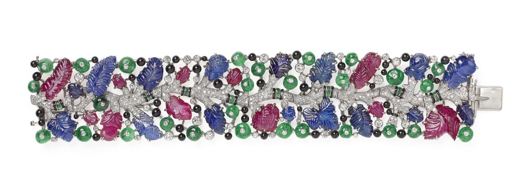 ontherocks_mag's tweet photo. This exquisite Tutti Fruti @Cartier bracelet is on show at #jazzage @cooperhewitt #artdeco #jewelry https://t.co/vBETsnjMlS https://t.co/q8ok74YxHu