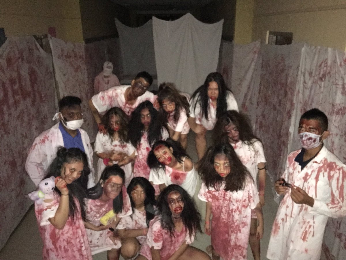 nicoleraqueno's tweet photo. did you find the cure? 🙁 

thanks to all who supported @18ULLDOGS Haunted House! See you in Valentines...😈 #PHASE3B https://t.co/lRiM6Lx4l7