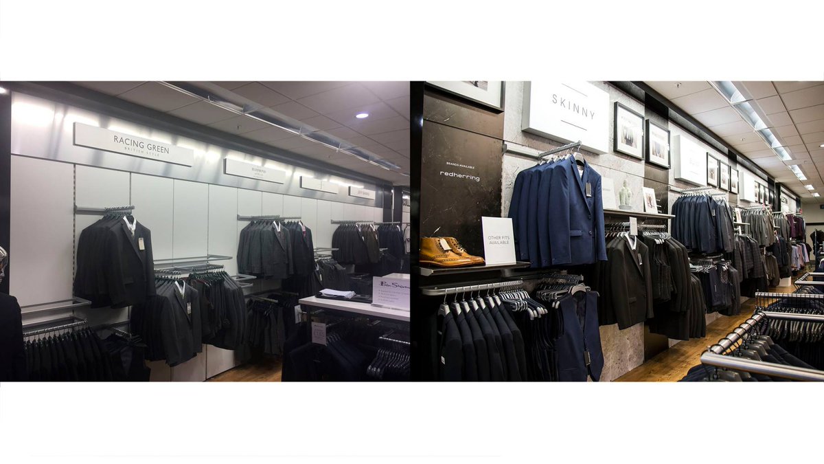 Debenhams refurbishment graphics, Looking Marbellous!  👍🏻 #debenhams #traffordcentre #suits #marble #printing #mounting #design