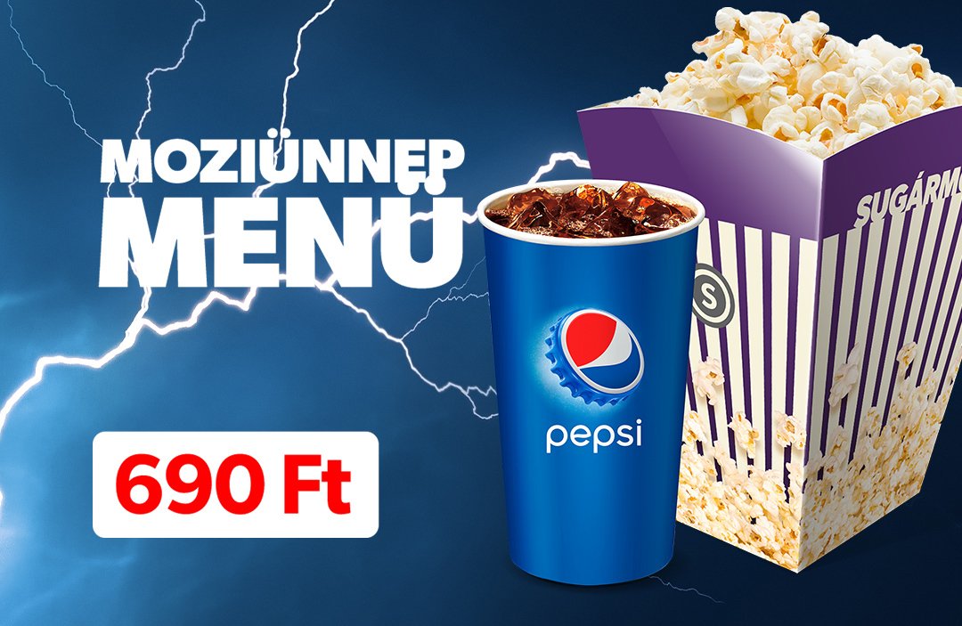 sugarmozi's tweet photo. Ma is mindenkit várunk szeretettel a #SugárMozi-ban, hiszen még nem ért véget #Moziünnep-ünk, kérd a menüt mindössze #690Ft-ért büfénkben!🥤🍿 https://t.co/uCQInZrAG8