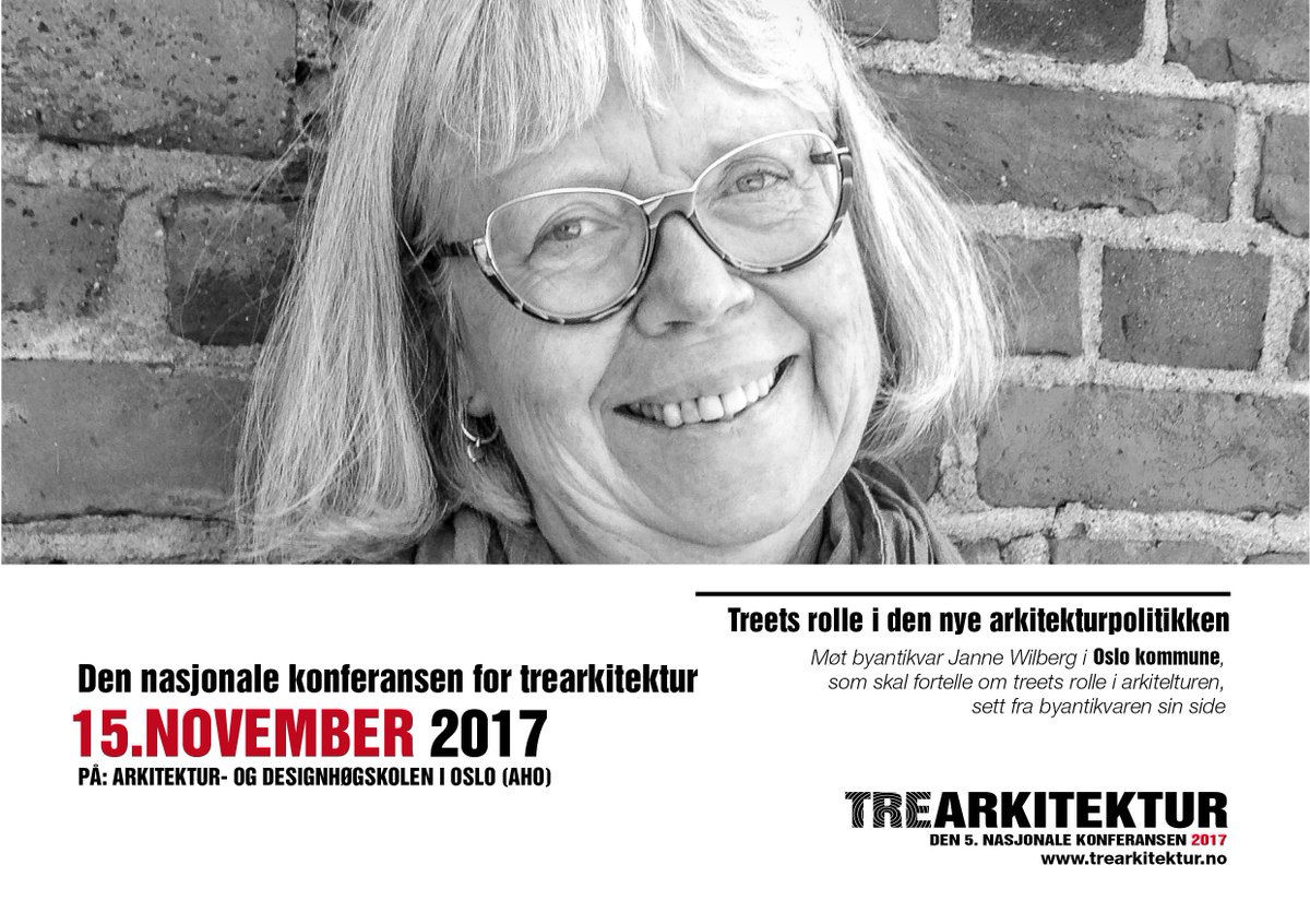 trearkitektur's tweet photo. #arkitektur #trearkitektur Husk 15. NOVEMBER 2017! Meld deg på den 5. nasjonale konferansen for trearkitektur. https://t.co/2y3QRVsVyC https://t.co/4aU22600tz