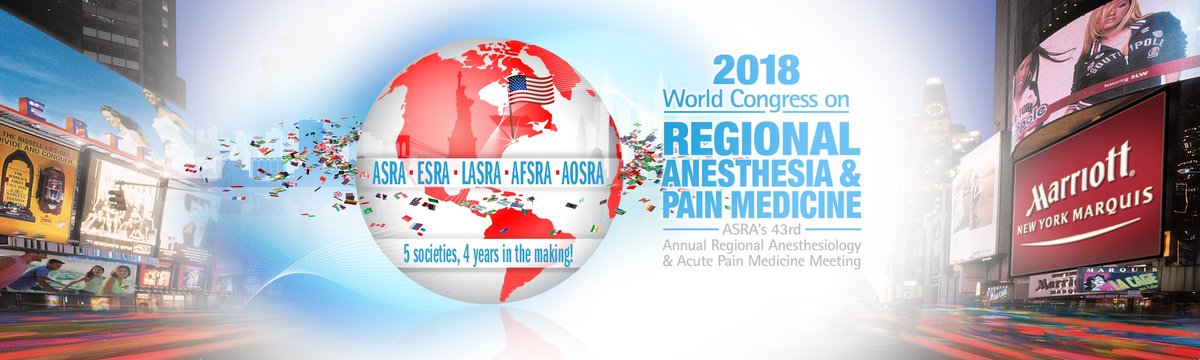 EMARIANOMD's tweet photo. Come by and say hi! I'll be at the @ASRA_Society booth in the main lobby outside the exhibit hall today and Tuesday at 8:30 am #ANES17 https://t.co/2ghQJwghur