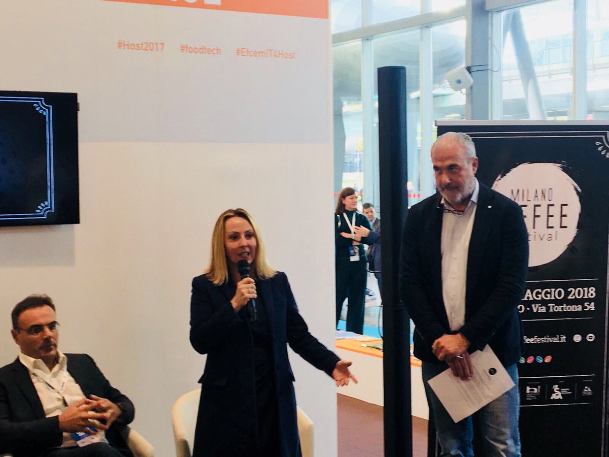 CoffeeFestMI's tweet photo. Al via la conferenza stampa di presentazione di #MCF18. Il saluto di Simona Greco Direttore di @HostMilano https://t.co/sUIIeIB8Np