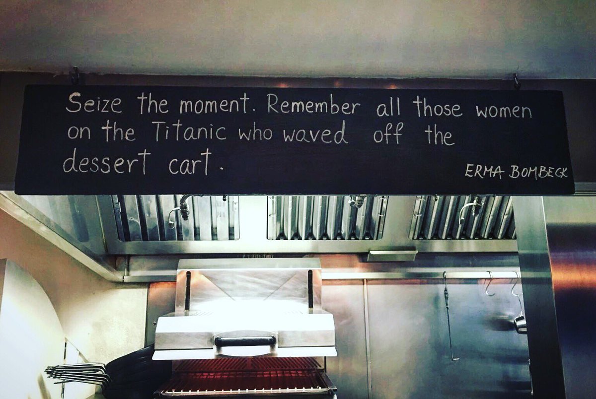 JinjuuSoho's tweet photo. "Seize the moment. Remember all those women on the 'Titanic' who waved off the dessert cart"
Erma Bombeck #kitchenquote #jinjuu #korean https://t.co/BeLTpBrkbr