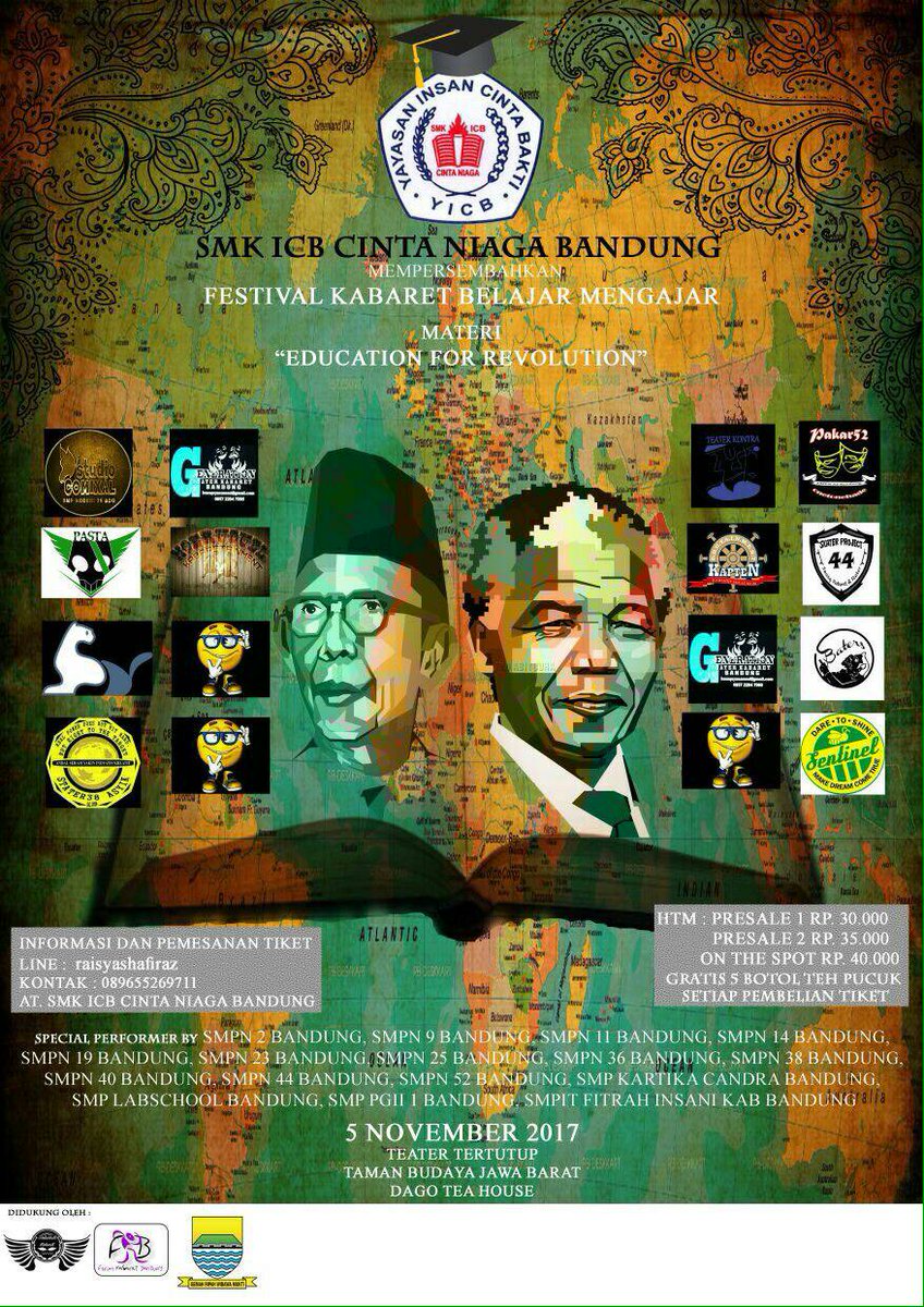 SMK ICB CINTA NIAGA PROUDLY PRESENT :
Festival Kabaret Antar SMP se-Jawa Barat