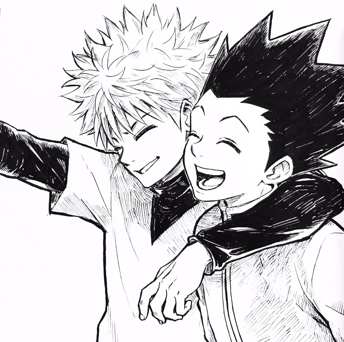 'Buddy' #inktober #hunterxhunter #gon #killua 