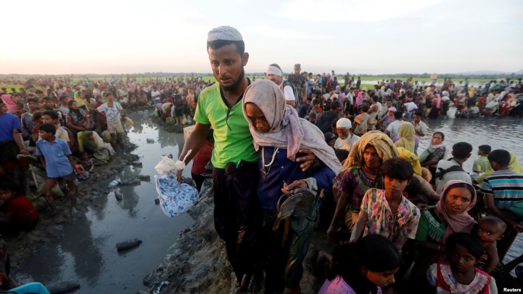 Rohingya woman: "Our husbands are fighting for us, our people. ARSA not a stranger. ARSA made up of people we know." ARSA is terror group!