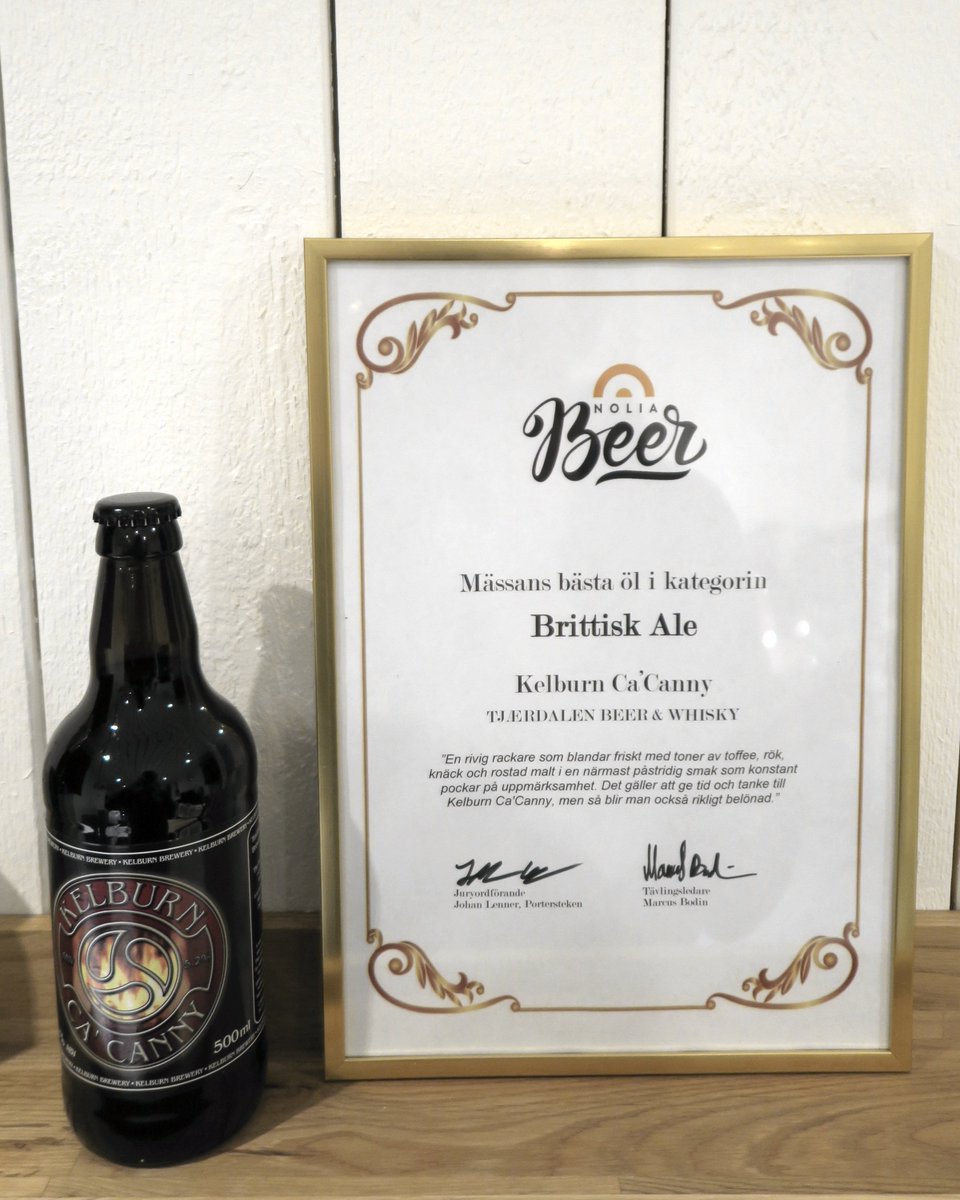 We're delighted to announce another 2 award wins! Ca'Canny and Cart Noir both picked up at the Nolia Festival in Sweden at the weekend :-)