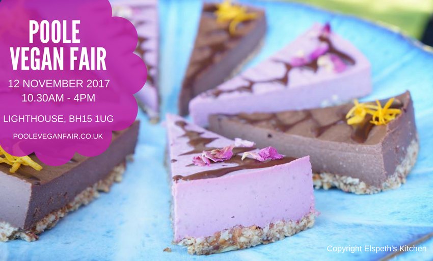 Let artisan dessert specialist <a href="/ElspethHumm/">Elspeth Humm</a> delight u with beautiful slices made from wholesome natural ingredients at #PooleVeganFair.