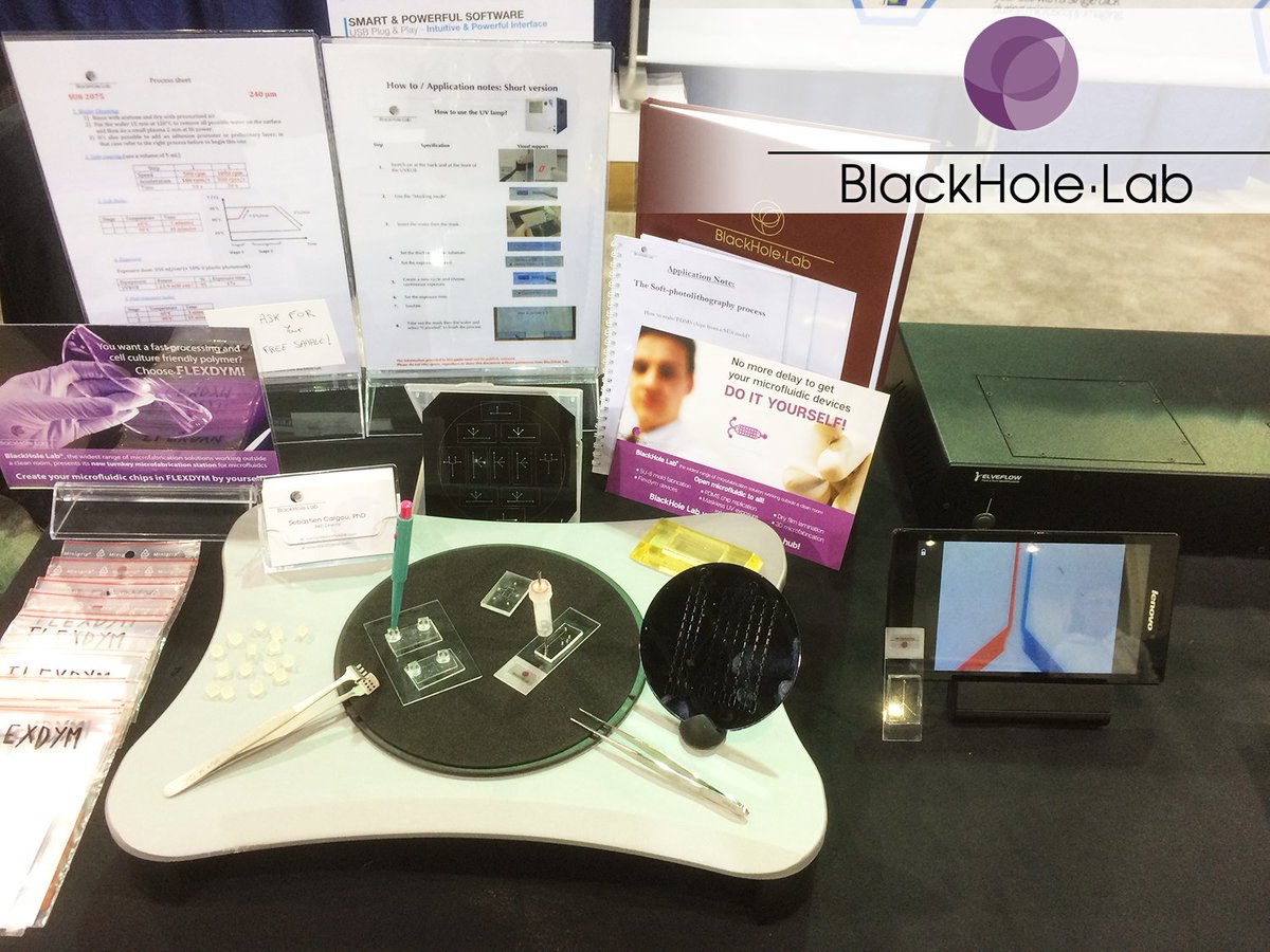 BlackholeLab's tweet photo. Find BlackHole Lab at the Elveflow booth (n36) at #uTAS2017 #microfluidic #microfabrication https://t.co/6Gkz4CF9kS