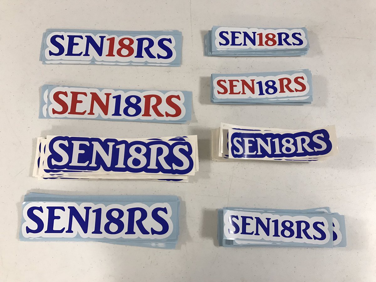 RHclassof18's tweet photo. Purchase your senior class stickers outside of the cafeteria this week! All proceeds benefit the senior class. $2 for large $1 for small. https://t.co/SP4vgbaTDv