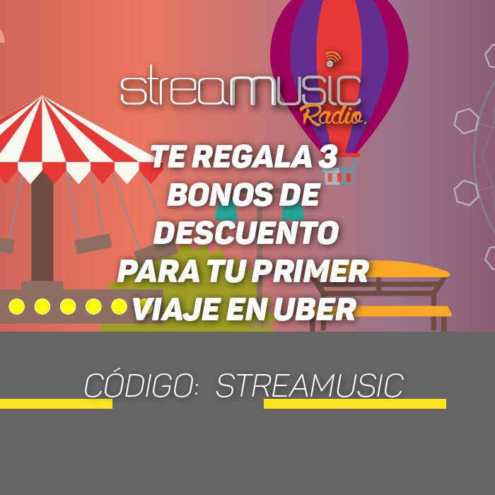 StreaMusicRadio's tweet photo. #Bogotá @StreaMusicRadio 📻 te regala tres viajes en @Uber_Col 🚗🚙
utilizando el código #STREAMUSIC
#LaSeñalDeLaNuevaRadio #Uber #Colombia https://t.co/8sJSSoqg5Z