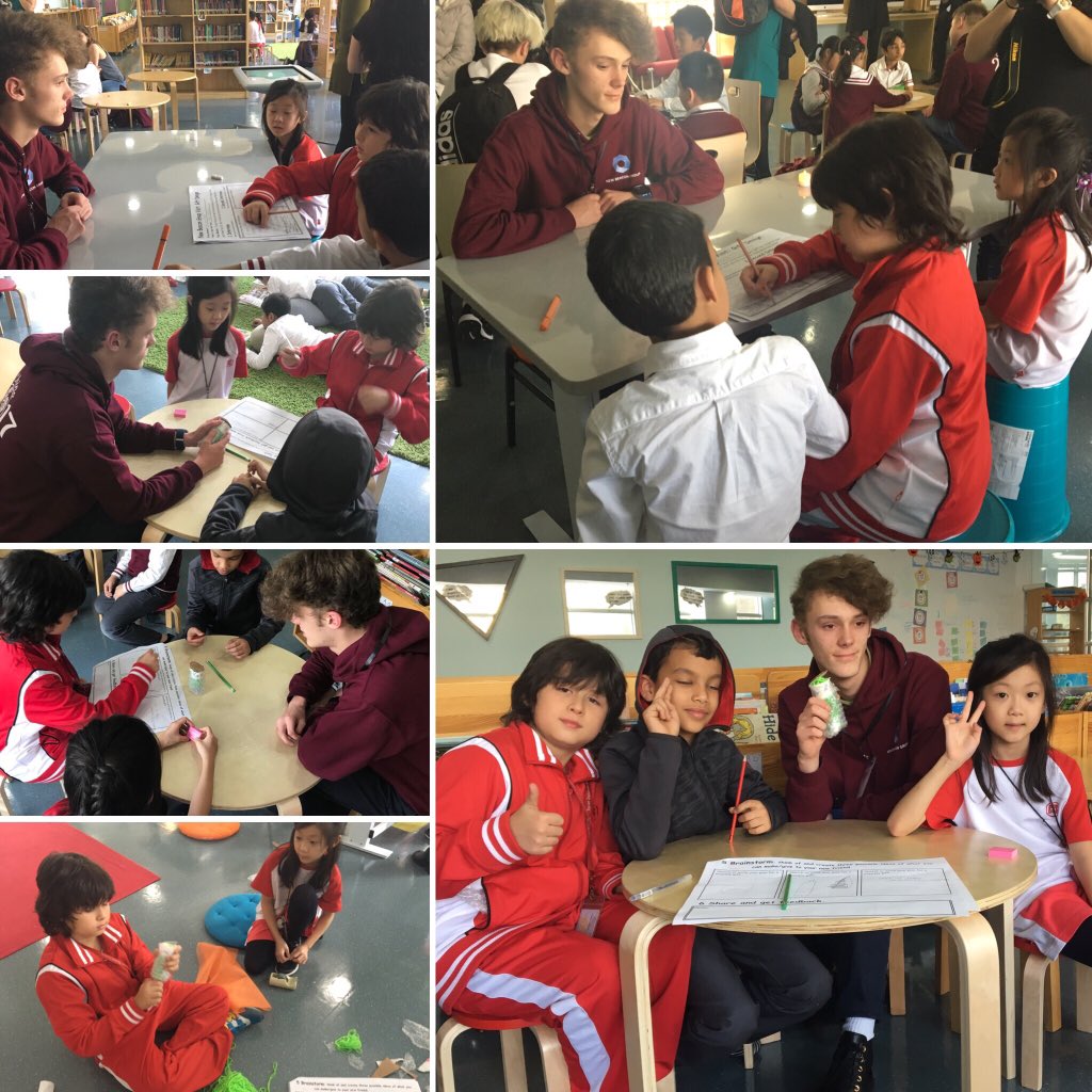 JoeyCreelman's tweet photo. As cooperative #inquirers we learned about our new friends from the U.K., creating them a gift to meet their needs. #myCISB #designthinking https://t.co/MYyHbswrjX