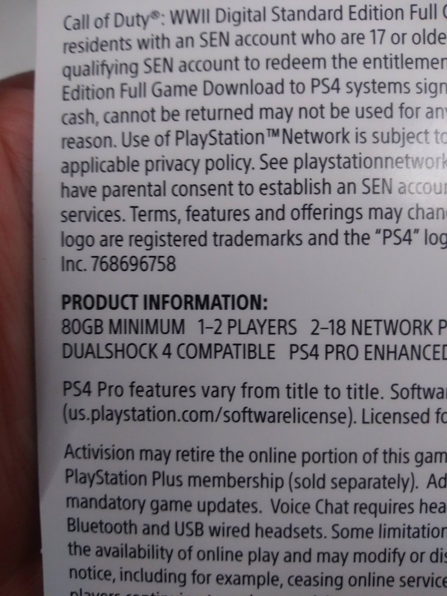 CODMW4Intel's tweet photo. Call of Duty WW2 on PS4 requires at least 80GB of storage space! #CODWWII

Credit: Reddit (NightRaptorX5) >> https://t.co/QErdGzrD1J https://t.co/CP3c7P90QM
