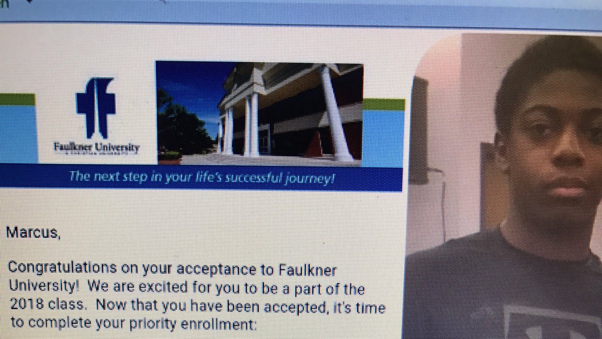 Congratulations to SEN18R Marcus Troy on his academic acceptance into Faulkner University ‼️📚