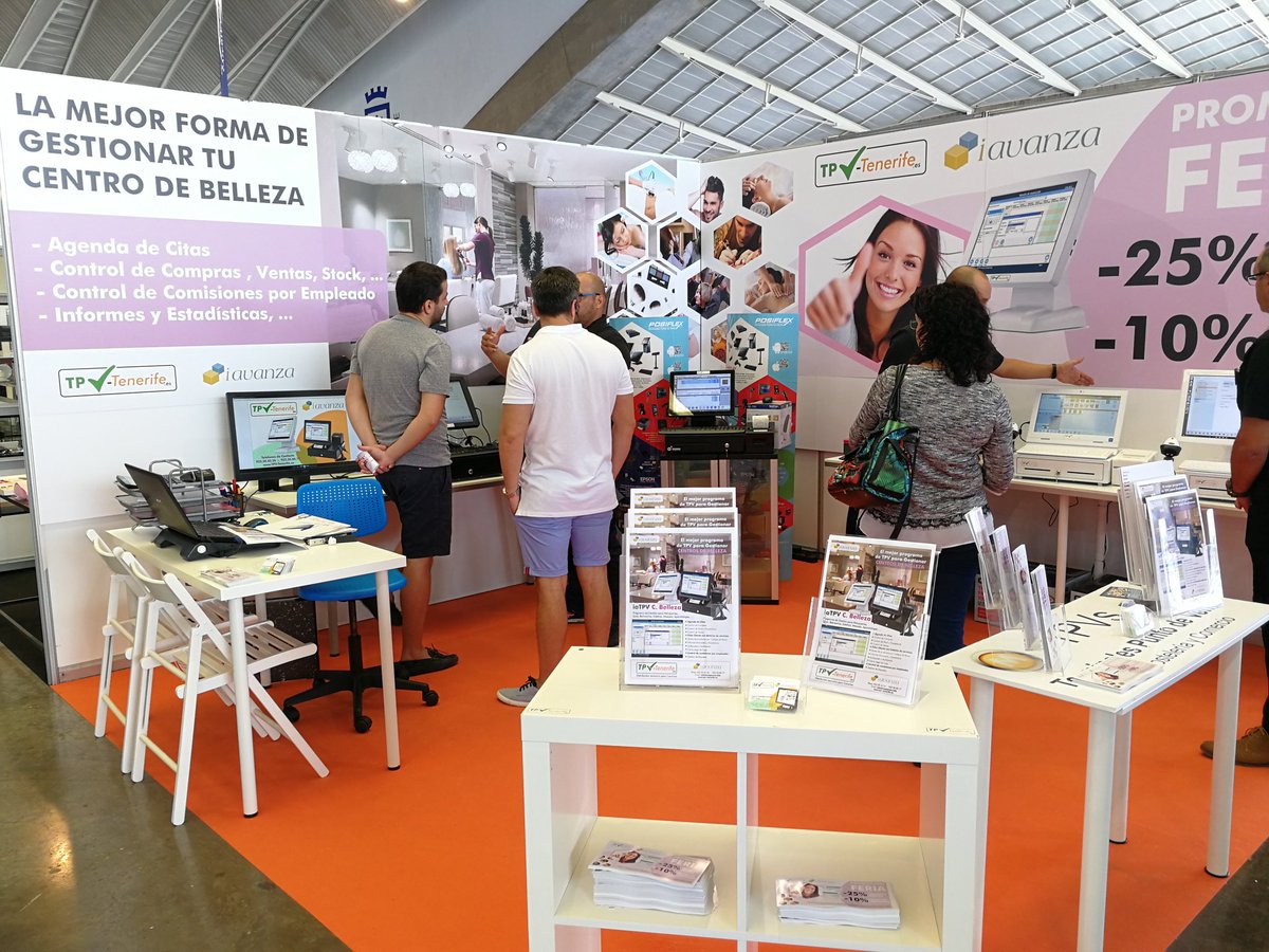 recintoferialtf's tweet photo. La mejor forma de gestionar tu centro de belleza con #TpvTenerife Visitalos en el stand 302 de la feria de #steticaypeluqueria https://t.co/RvWyd3aMLp