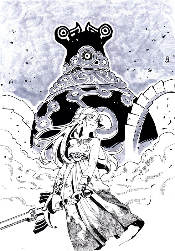 Finished Zelda botw yesterday. Time for other games 😆🎮 #inktober #inktober2017