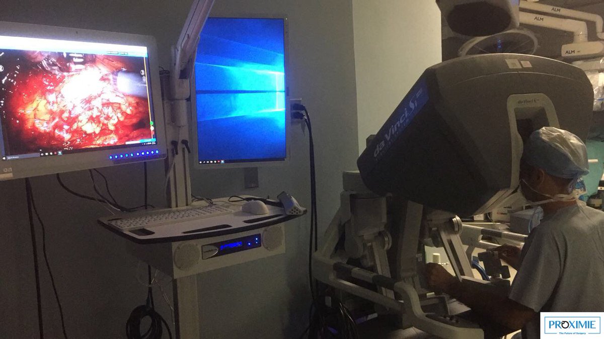 Now In Progress! For the first time a #robotic #surgery being assisted by #proximie. 
#DaVinciRobotic #AugmentedReality