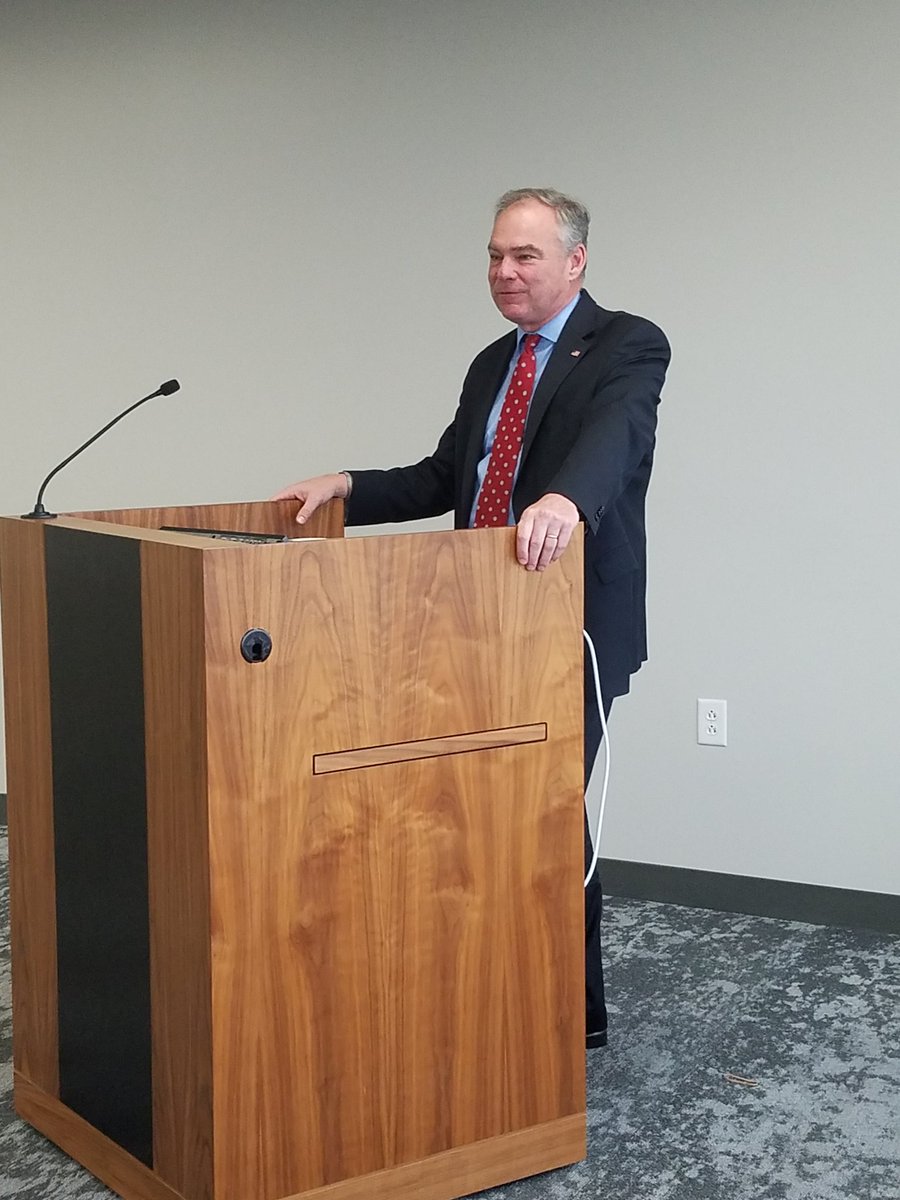 Starting our Monday with hearing from U.S. Senator Tim Kaine talking about Building the Workforce Pipeline.