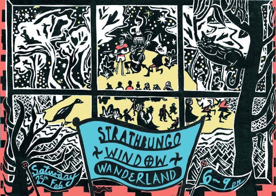 SmillieSarah's tweet image. @KateTimney 's beautiful artwork from Strathbungo Window Wanderland 2017. #bungowindows