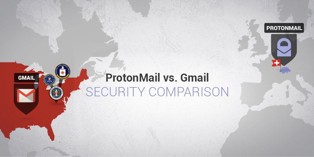 Still using Gmail? This Gmail vs ProtonMail security comparison might make you change your mind: protonmail.com/blog/protonmai…