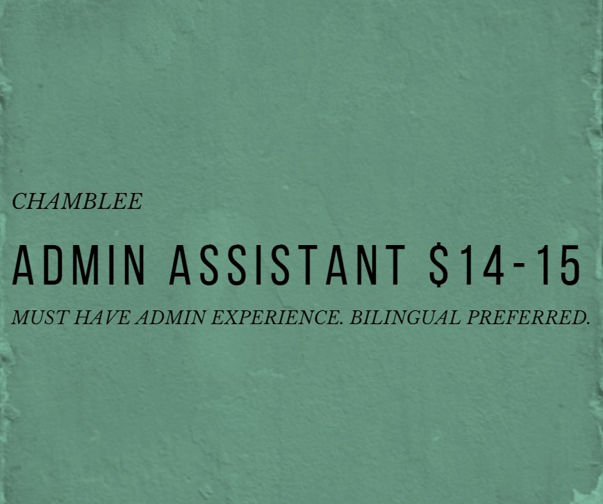 expressbuckhead's tweet image. 2 Admin positions out of Chamblee $14-15 ph, bilingual preferred. Please submit resumes to epbuckhead@gmail.com #AtlantaJobs