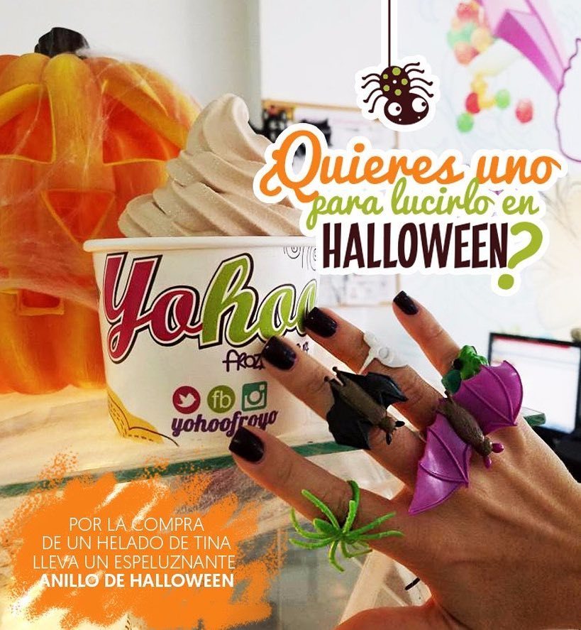 yohoofroyo's tweet photo. Consigue tu espeluznante anillo de halloween 👻🎃💀 ¡con la compra de una deliciosa Tina!
#icecream #helado #maracai… https://t.co/otCsll4vKG https://t.co/CerO6JRwlF