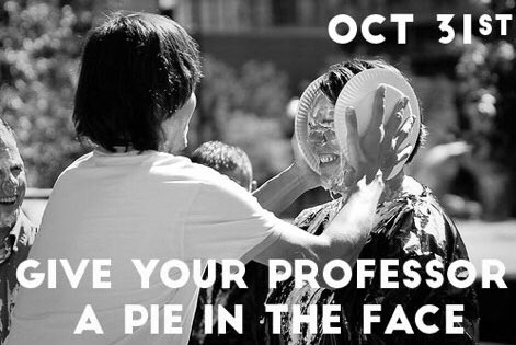 SCADAIAS's tweet image. Who’s ready for some trick or treat? Tuesday, October 31st will be having a “Pie your Professor“