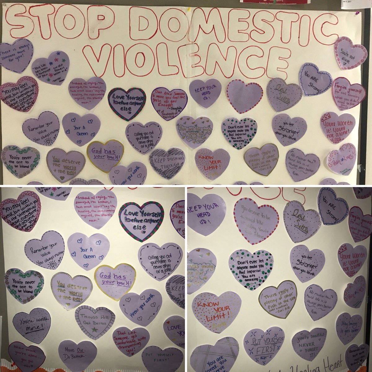 cvswp's tweet photo. Love this display in the student center! Whoever created it, well done 👌🏼 #dvam #WPgoesPurple #wpunj https://t.co/eZ9HLCg6NN