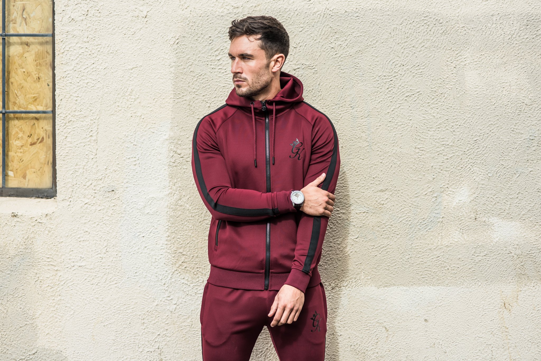 Gym king tracksuit burgundy sale