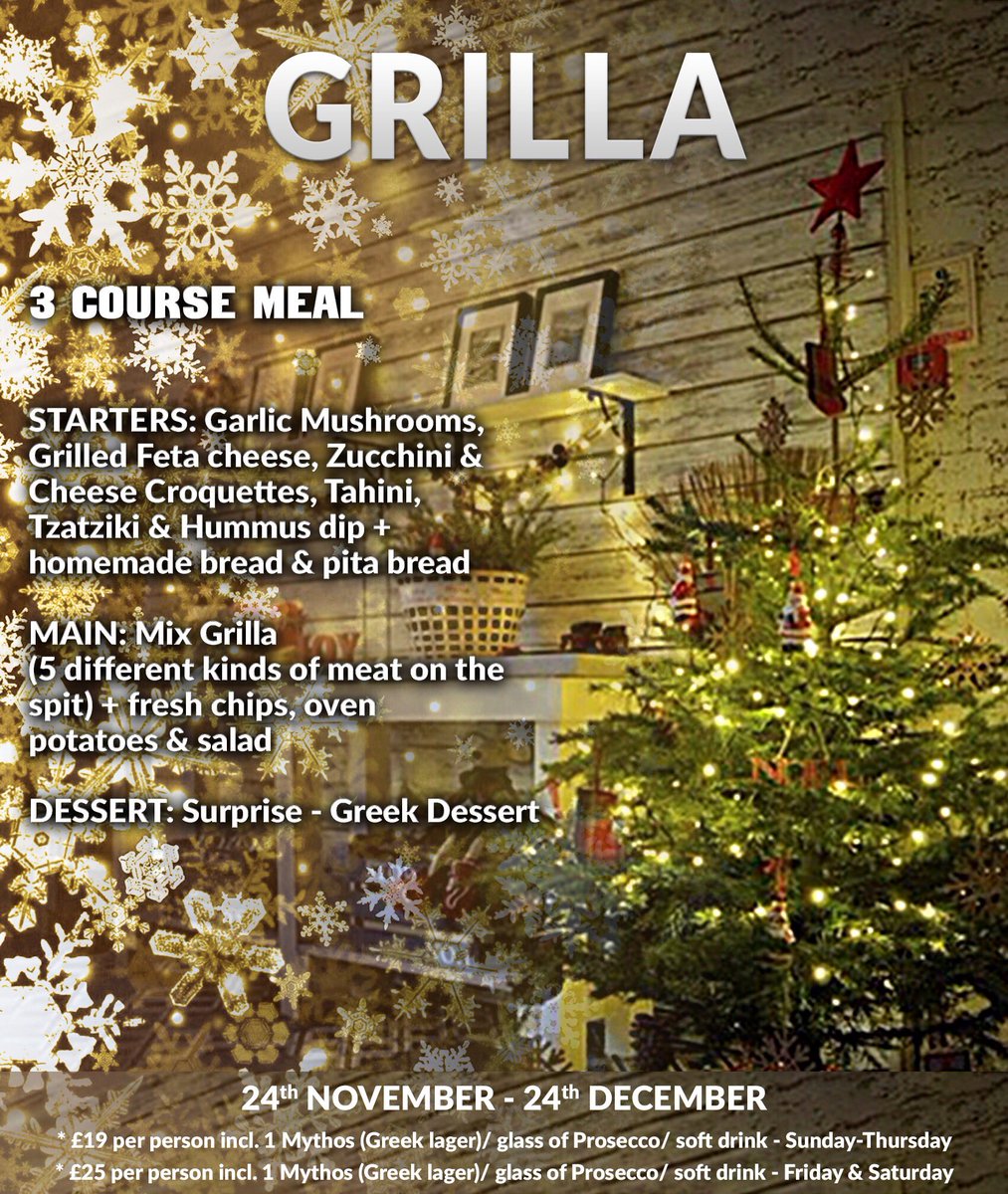 Our Christmas menu 🎄