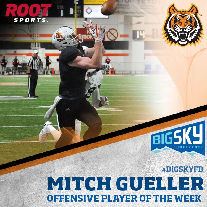 BigSkyFB's tweet image. Congrats @IdahoStateFB's Mitch Gueller the #BigSkyFB @ROOTSPORTS_NW Offensive Player of the Week!