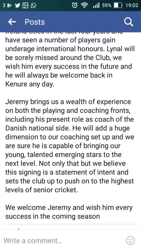 RushCricketClub's tweet photo. OFFICIAL CLUB STATEMENT https://t.co/CsOS5Pe4pk