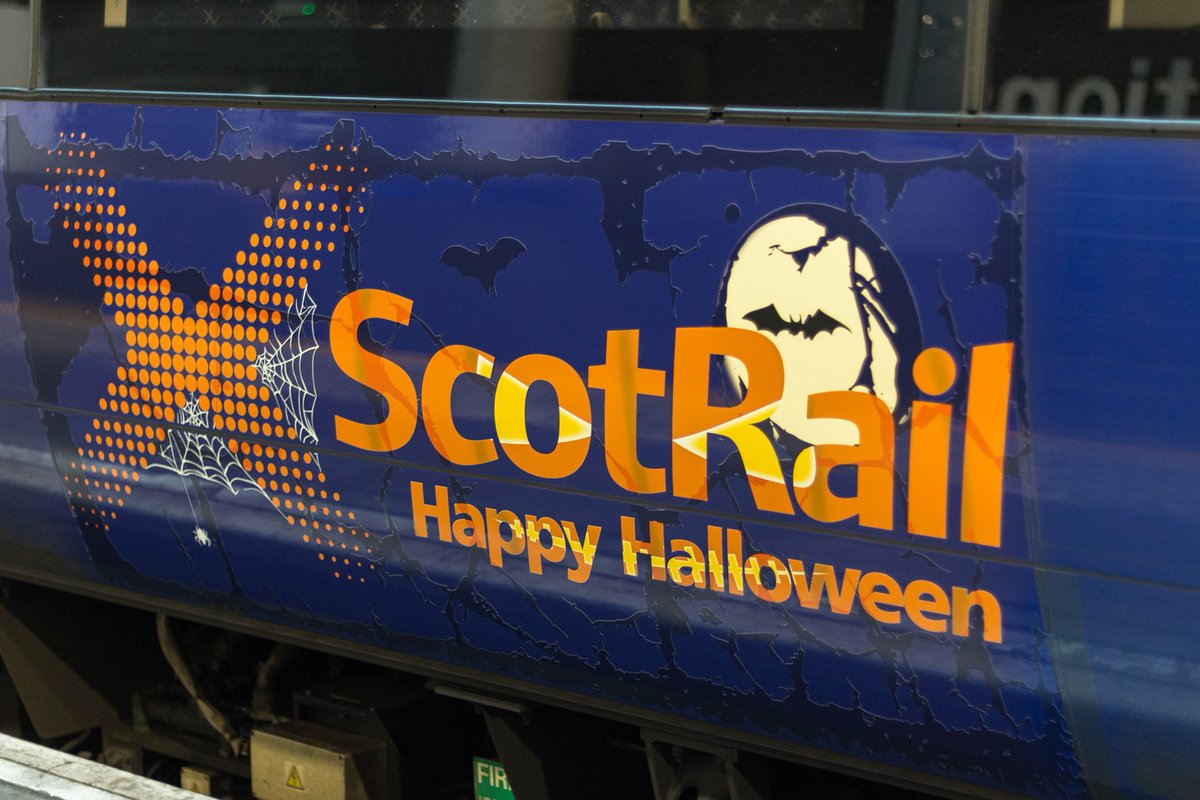 ScotRail's tweet photo. 🎃Please speak to a member of staff if you see any unaccompanied ghouls or ghosts on our Halloween trains! 👻 https://t.co/NwgdMLSnPo