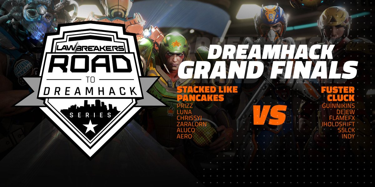 lawbreakers's tweet photo. Missed the showdown at @DreamHack Denver between Stacked Like Pancakes &amp; Fuster Cluck? Check out the VOD here >> https://t.co/9IbSWIIBDV https://t.co/ya3ZxbGmeE