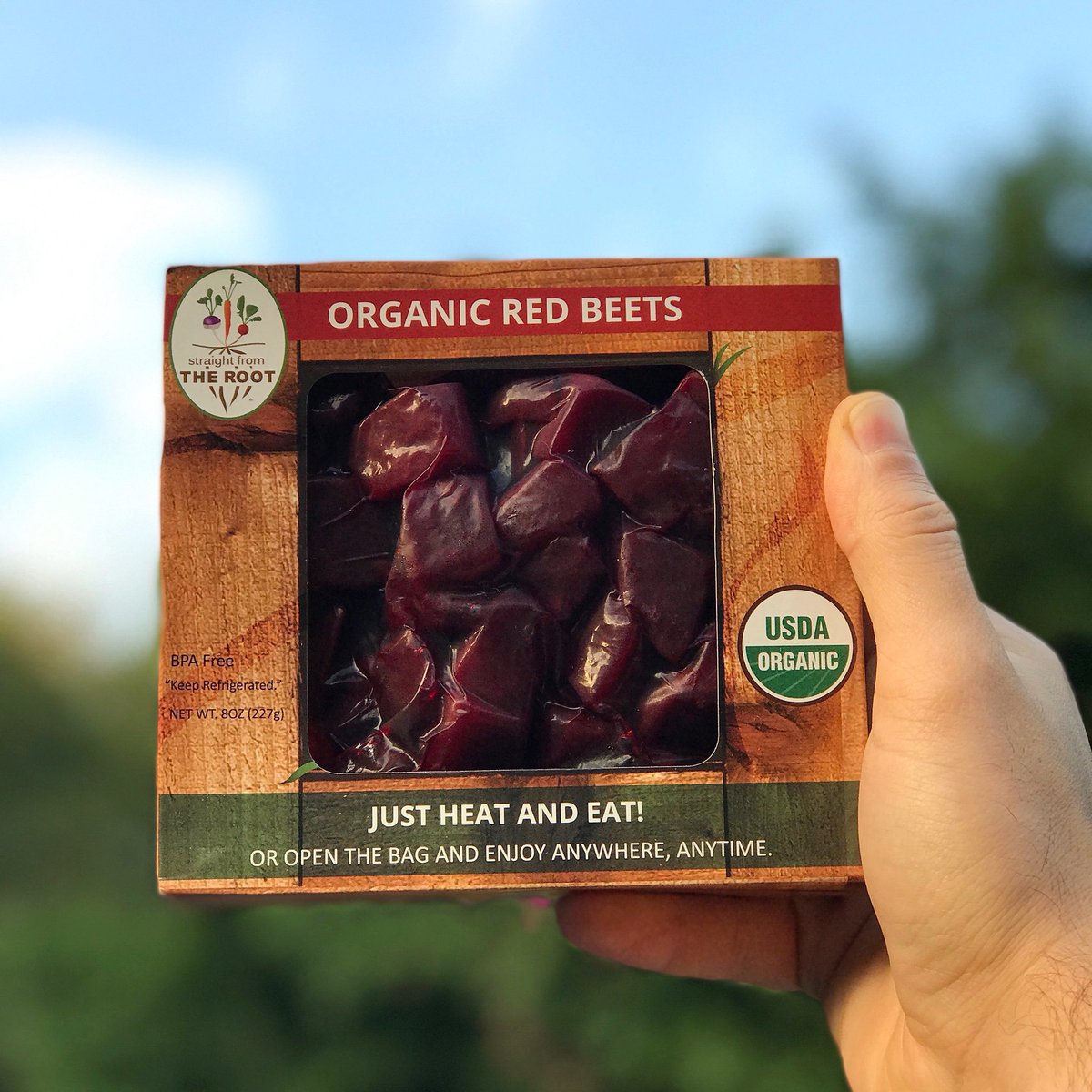 SFTRoot's tweet photo. Organic #sousvide fully cooked red beets for the win this Monday! Start your week with whole, delicious, convenient, real food. #sftroot https://t.co/dRKByFkGSl
