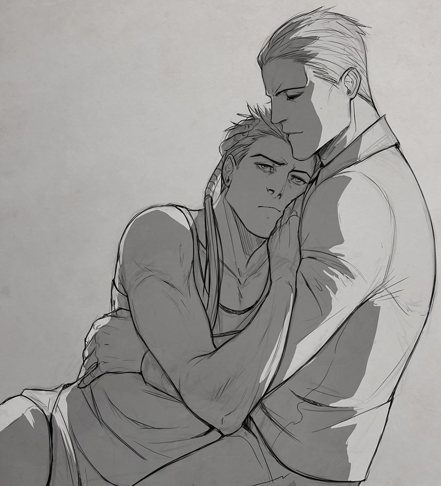 Anon on tumblr asked for some Kimblee and Archer angst, so...yeah. :c
#キンブリー #アーチャー #archblee